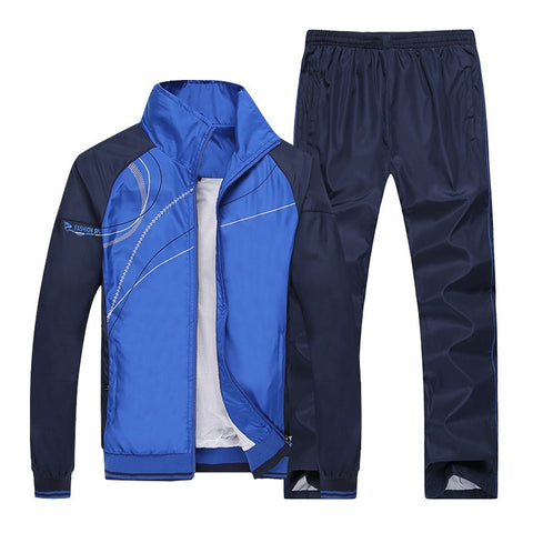 Men's Sports Suit New Autumn Sportsman Wear Sets 2 Pieces Jacket + Pants New Male Sportswear Clothes Full Suit Tracksuit