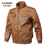 Men Genuine Leather Jackets Motorcycle Stand Collar Zipper Pocket Male Plus Size M-5XL Coats Biker Cow Leather Fashion Outerwear