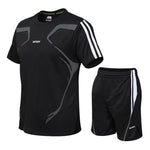 Brand men's sportswear suit GYM fitness clothing football training set jersey jogging men's suit running sportswear sports suit