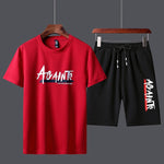 Casual Male Tracksuit Clothing Summer Men Set Fitness Suit Sporting Suits Short Sleeve T Shirt Shorts Quick Drying 2 Piece Set