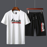 Casual Male Tracksuit Clothing Summer Men Set Fitness Suit Sporting Suits Short Sleeve T Shirt Shorts Quick Drying 2 Piece Set