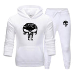 2 Pieces Sets Tracksuit Men Skull Brand Autumn Winter Hooded Sweatshirt +Drawstring Pants Male Sport Hoodies Running Sportswear